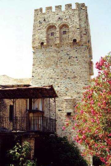 Athos Harbor Tower of Monastery Sv. Georgi Sografou