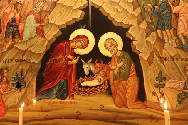 Nativity icon in Grotto of the Nativity in Bethlehem