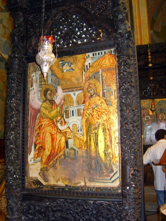 One old icon of Annunciation from Orthodox Church of Annunciation - Nazareth.