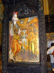 jerusalempics 
One old icon of Annunciation from Orthodox Church of Annunciation - Nazareth. 
2011-03-25 14:26:01