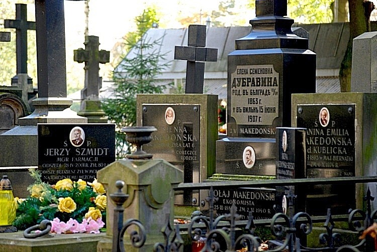 Wolski Cmentarz Prawosławny, groby Szmidtów, Dubrawinów, Makedońskich...