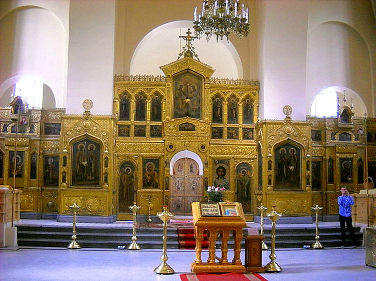 Ikonostas w cerkwi św. św. Konstantyna i Michała w Wilnie