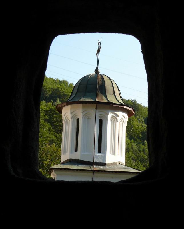 View through a  window of hermit cave