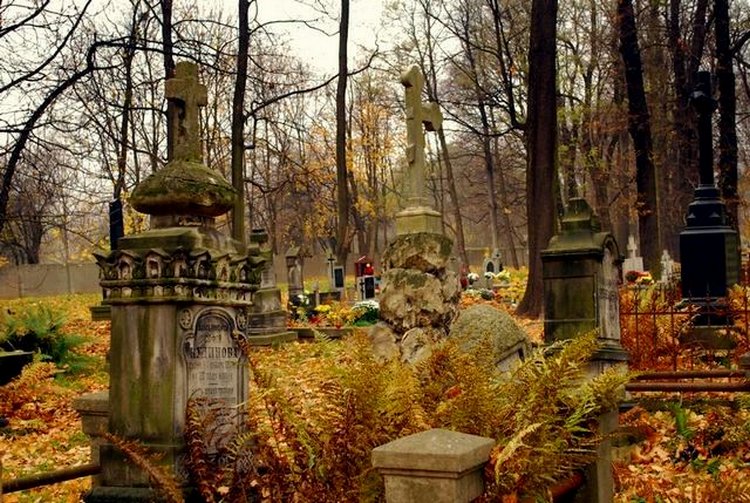 Wolski cmentarz prawosławny, stare groby