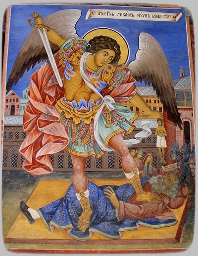 Sv. Archangel Michail, Fresco Rila Monastery