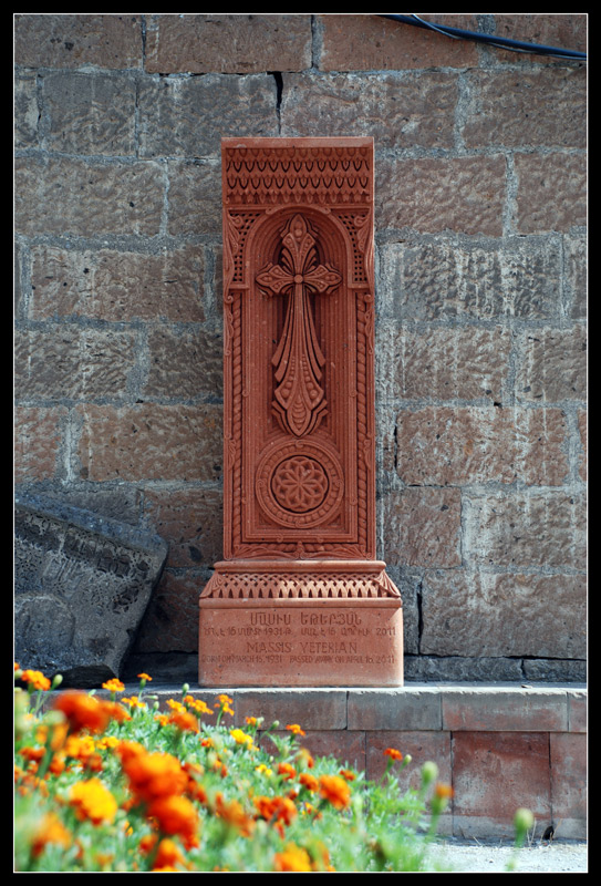 Khachkar in the church of St. Ripsime