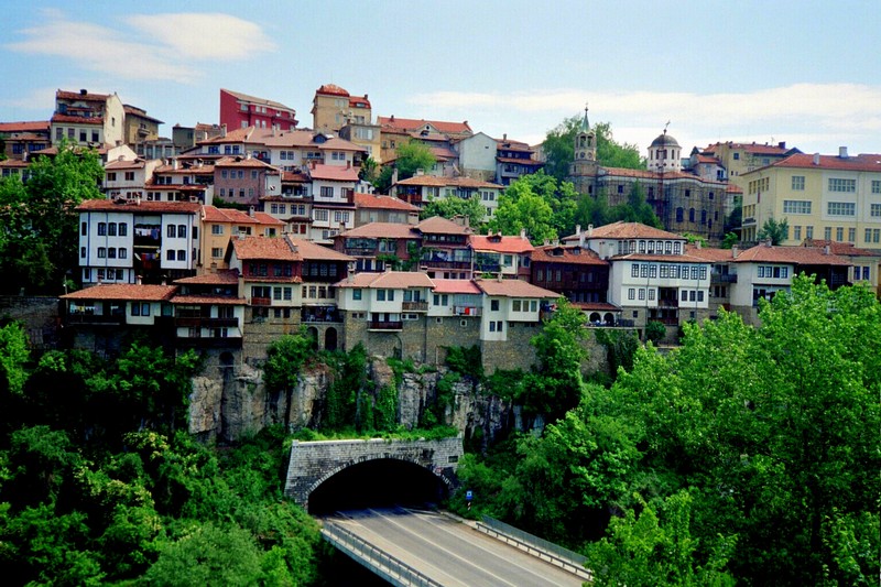 The old Bulgarian Capital Veliko Tarnovo with  Church "Sv.Sv. Konstantin & Elena"