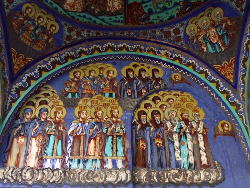 стенопис от храма на Батошевския манастир "Успение на Пресвета Богородица"