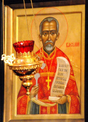 przecisz 
Ikona męczennika św. Bazylego Martysza należąca do jego relikwiarza. Cerkiew św. Jana Klimaka 
2011-12-25 04:58:20