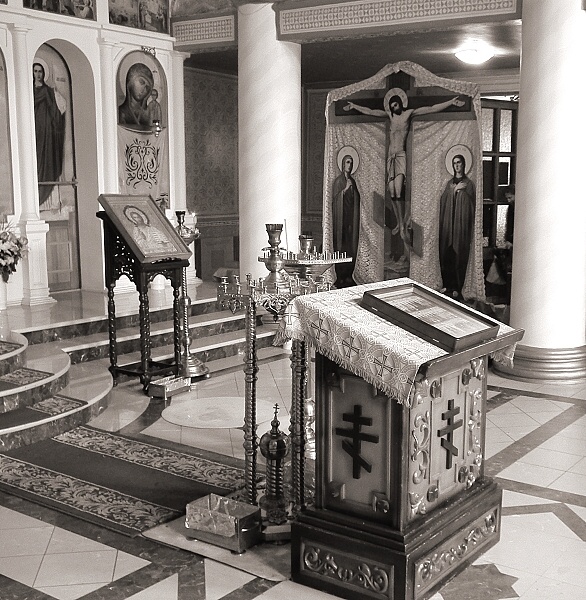 Interior of Kazan icon temple