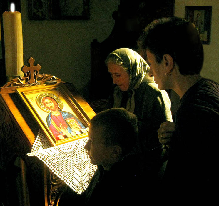 In front of the icon