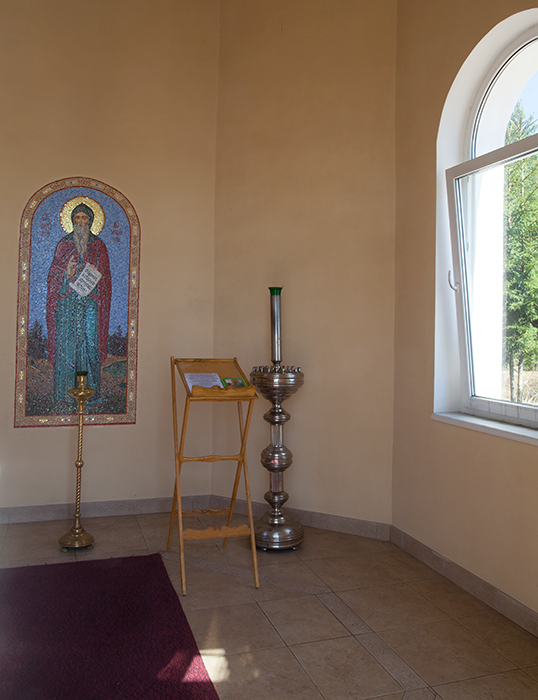 В часовне преп. Антония Дымского / The interior of the St. Antoniy Dymskiy chapel