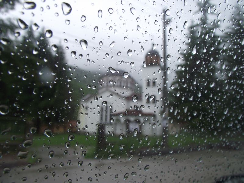 In the rain