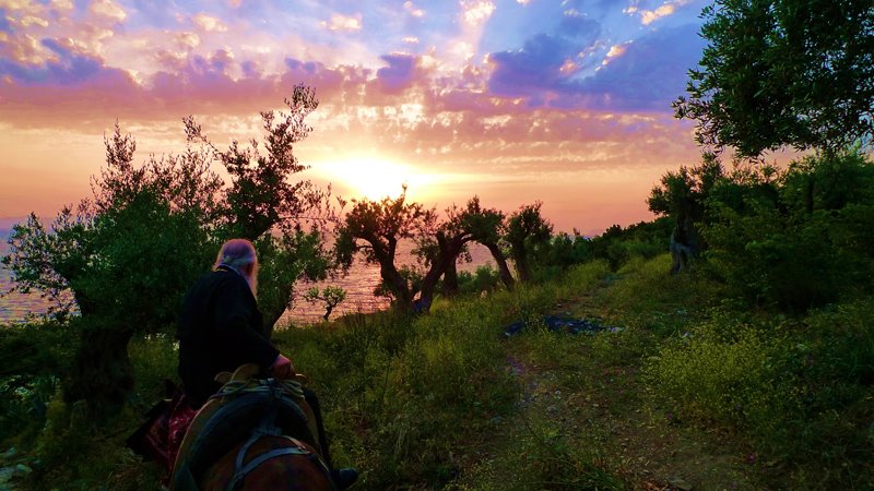 Sunset on Mount Athos