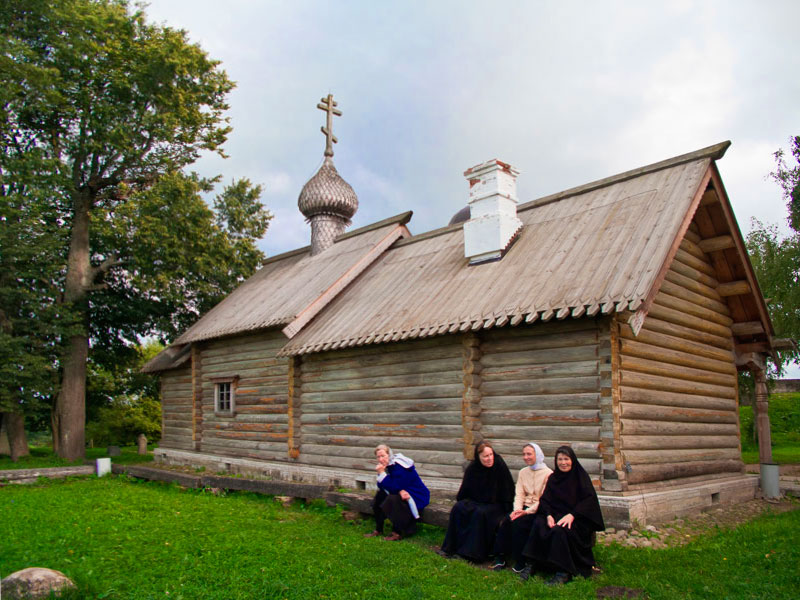 Старая Ладога.Церковь Димитрия Солунского 16в,реставрация.