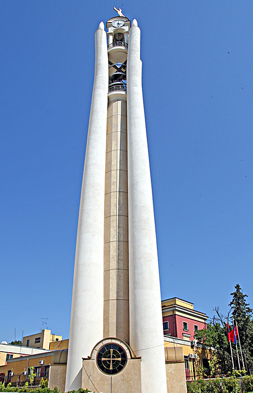 Belltower of Resurrection cathedral in Tirana (Колокольня Воскресенского собора в Тиране)