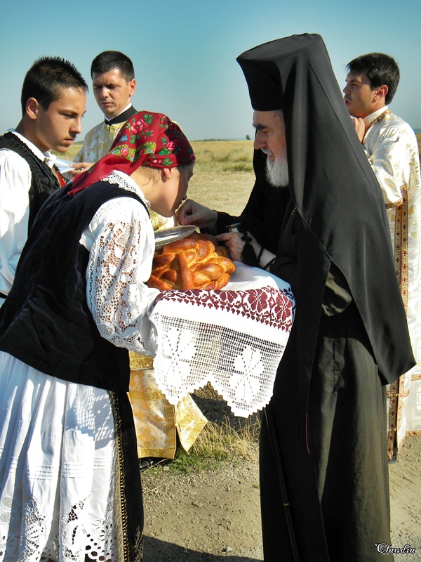 IPS Timotei Arhiepiscopul Aradului inatampinat de tineri