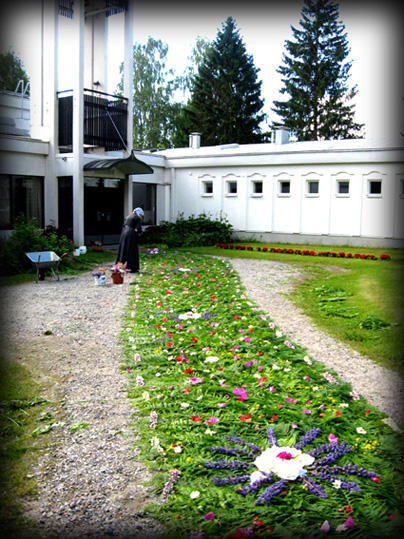 Flower carpet of  Lintula monastery