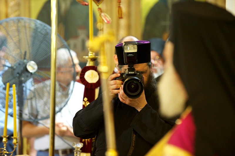 Photographing the photographer (father Gerasimos)