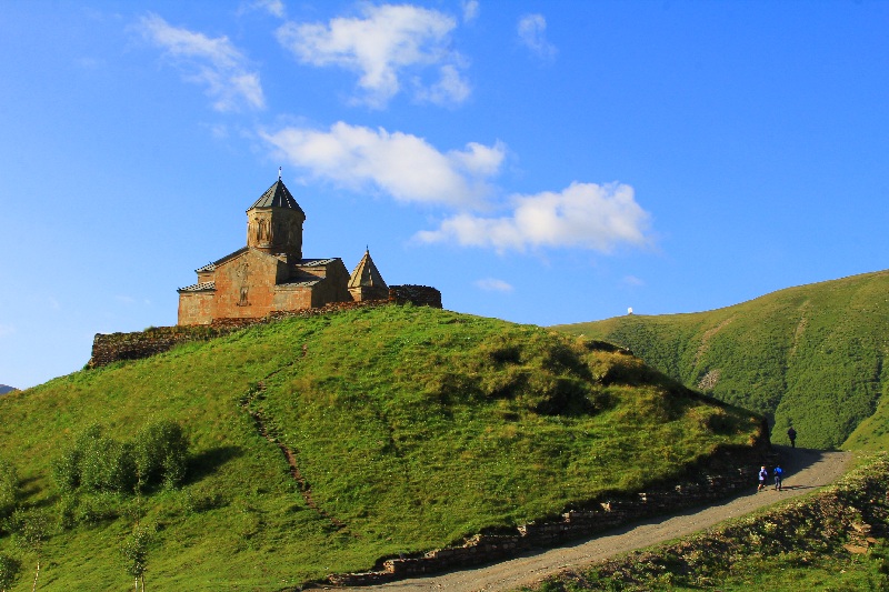 Holy Trinity Orthodox Monastery close to Kazbegi