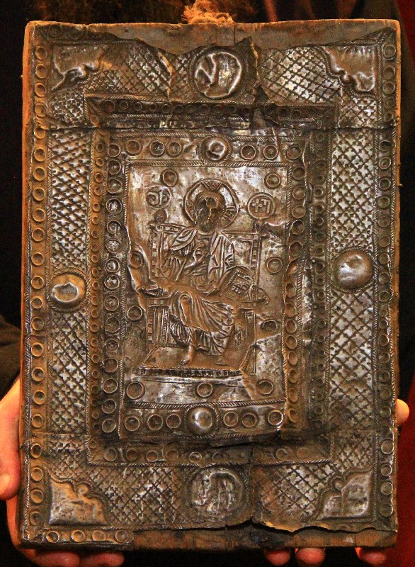 XII century icon of Jesus Christ from X century Orthodox church in Landzeri