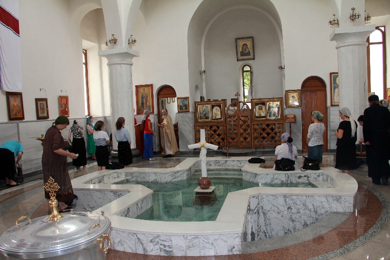 Baptism pool in the church close to Sameba, Tbilisi