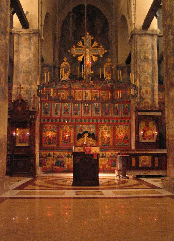 Interior of the main church in Ravanica monastery