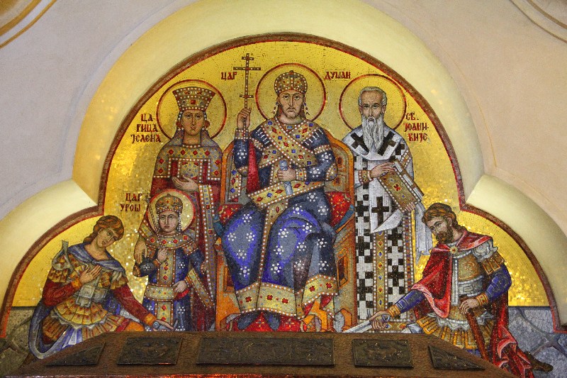 Mosaic of St. Mark church in Belgrade