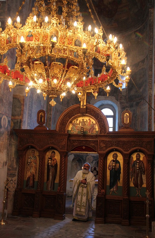 Interior of the main church in Novo Hopovo Monastery