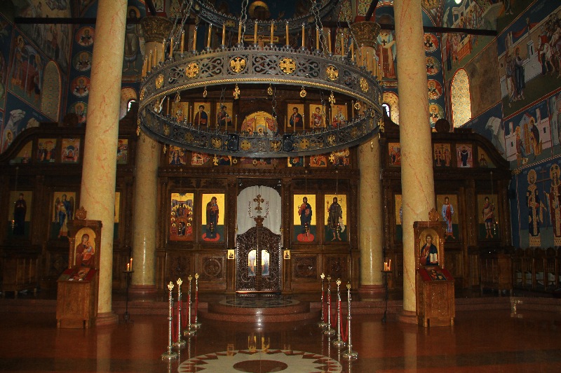 Interior of the cathedral in Nisz