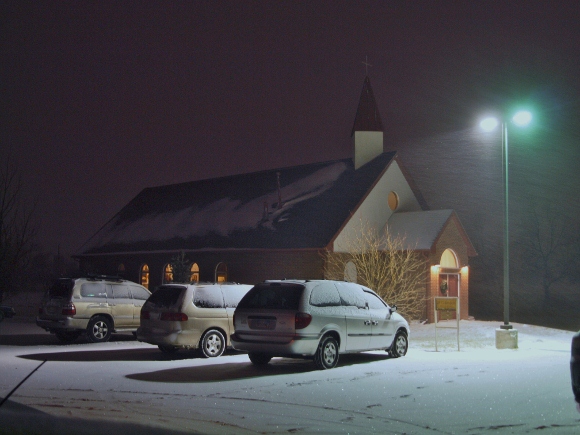 St Columba Orthodox Church Natvity Eve in the Snow