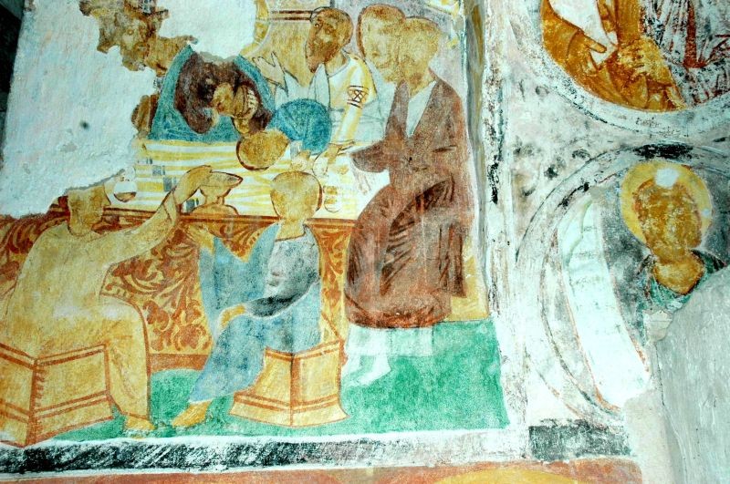 Posada Rybotycka - malowidła na tynku