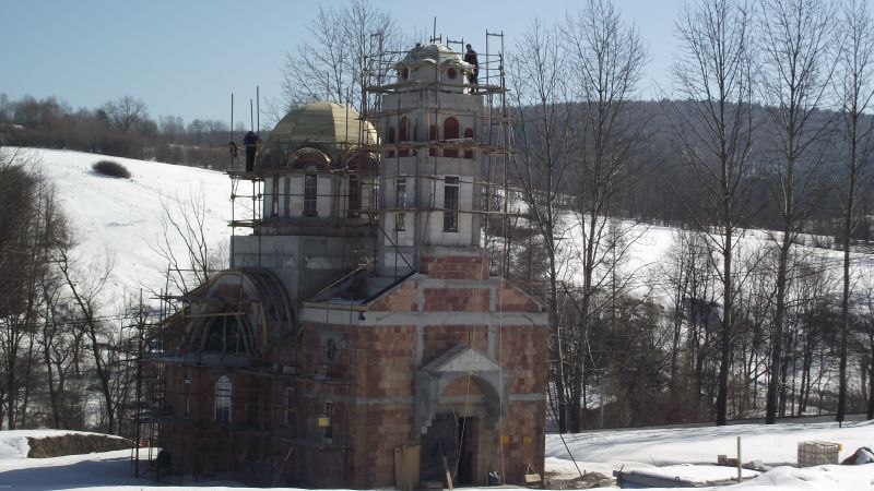 Nowobudująca się Cerkiew w Bielance (05.03.2013r.)
