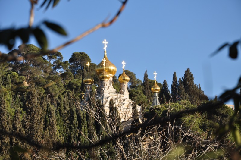 Rusian St. Mary Magdalene church in Jerusalem