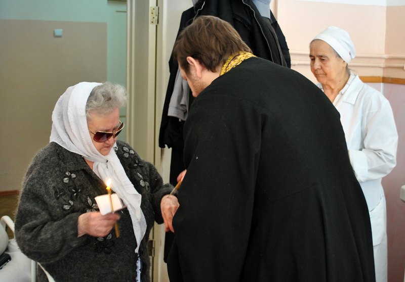Соборование в больнице.