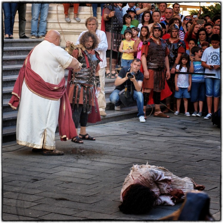Crucifixion re-enactment