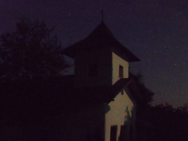 Church in moonlight