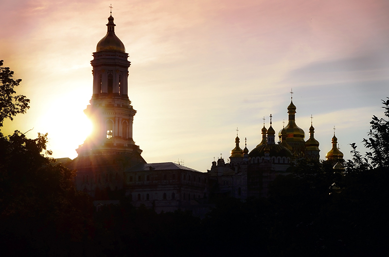 Cathedral of the Assumption and Big Сampanile in Kiev-Pechersk Lavra  