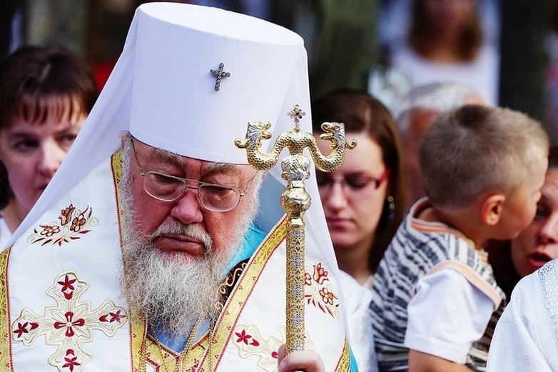 Arcybiskup Sawa na uroczystosci Przemienienia Panskiego na Sw.Gorze Grabarka