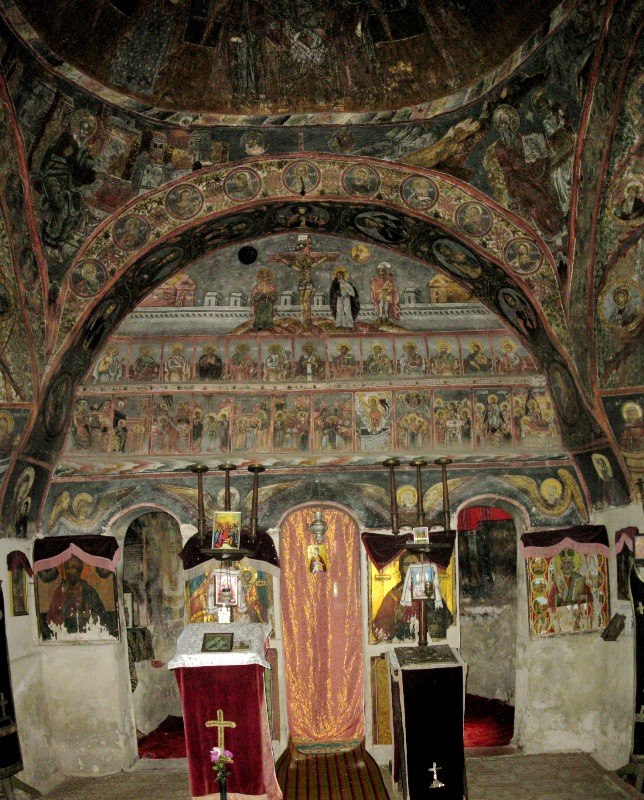 Biserica veche din zid din comuna Domnești - Argeș (1828)  - catapeteasma.