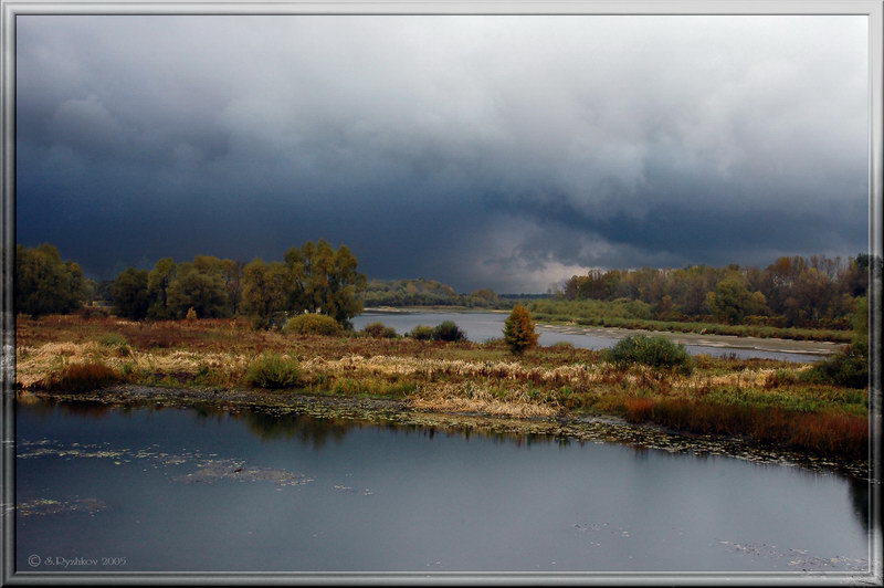 Storm at the border. Khreschatyk village. Here Prince Vladimir baptized last russichey. Across the r