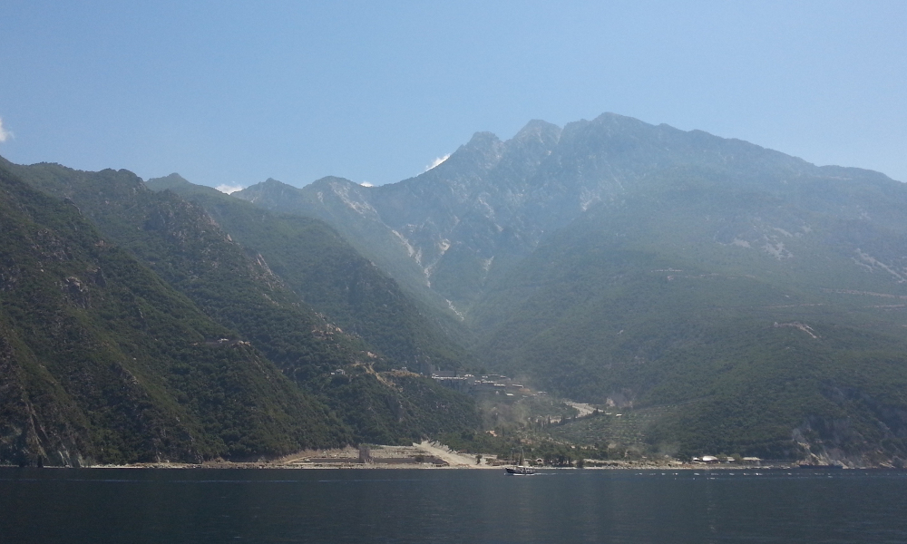 Monastery buildings on Mount Athos.