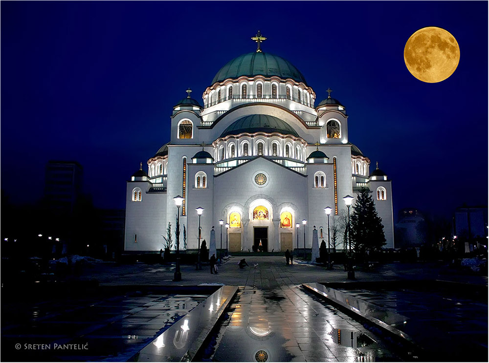 Храм Св. Саве ноћу  - St. Sava Church by night