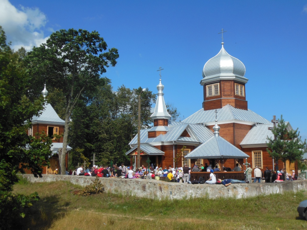 Orthodox church in Zubacze. Pilgrims has come...