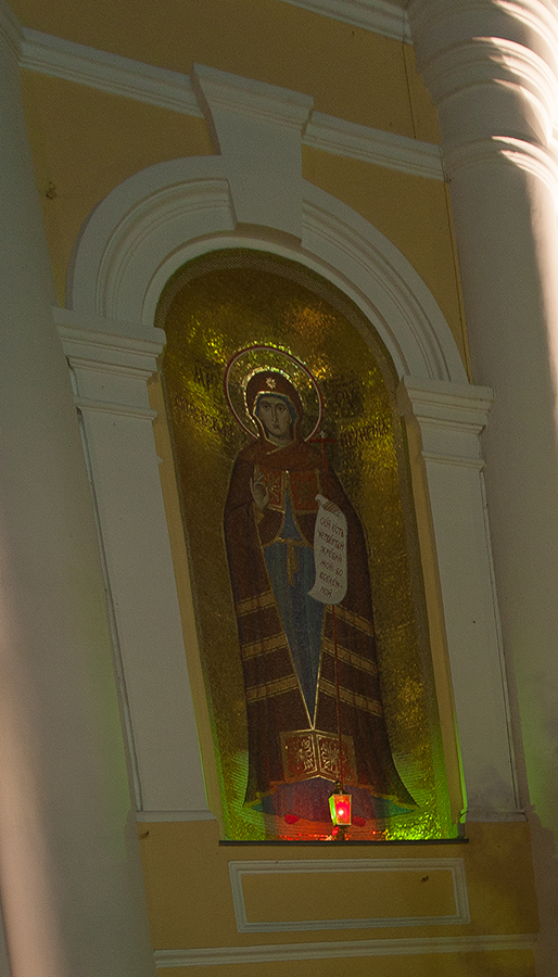 Пресвятая Богородица. Мозаика в Дивеево./The mosaic image of Our Lady Mother of God. Diveevo