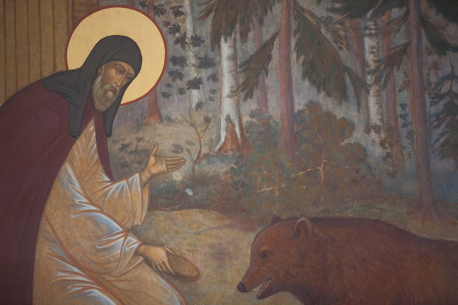 Прп. Сергий и медведь / St. Sergiy Radonezhskiy