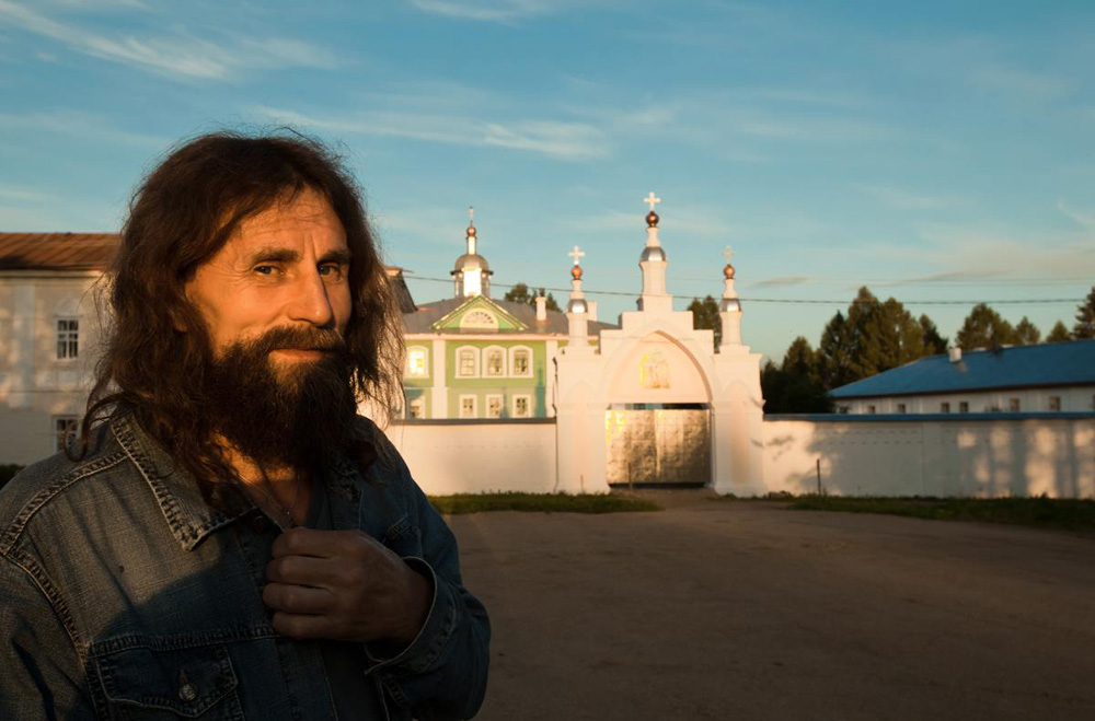 Novitiate Pavel in Pavlo-Obnorsky monastery. Vologda region. Russia. 2014.