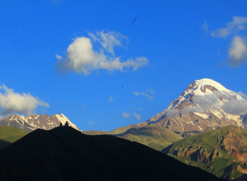 Holy Trinity Monastery close to Month Kazbegi