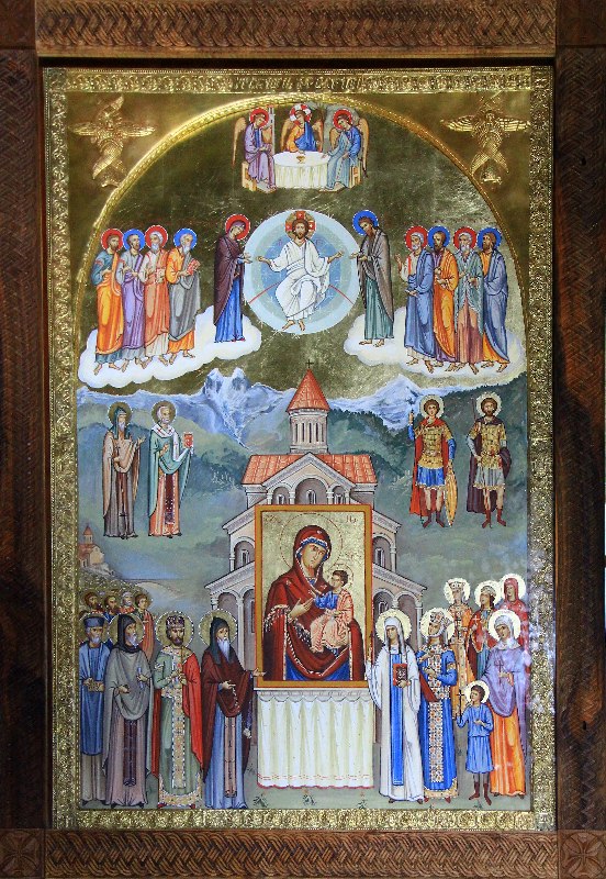 Georgian Saints - contemporary icon form St. Jonah church in Latali