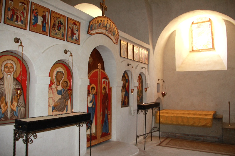 In the chuch of St. David of Garedja established by him